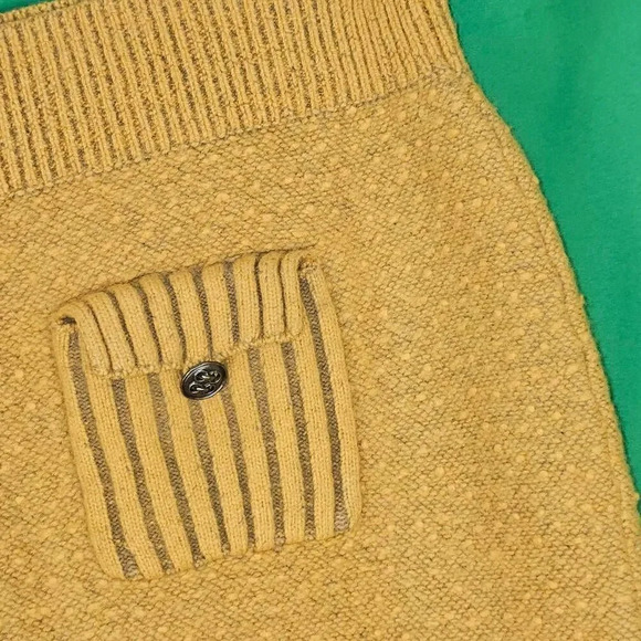 Moth Anthropologie Womens Mustard Yellow Sweater Pencil‎ Skirt Medium - Picture 3 of 5